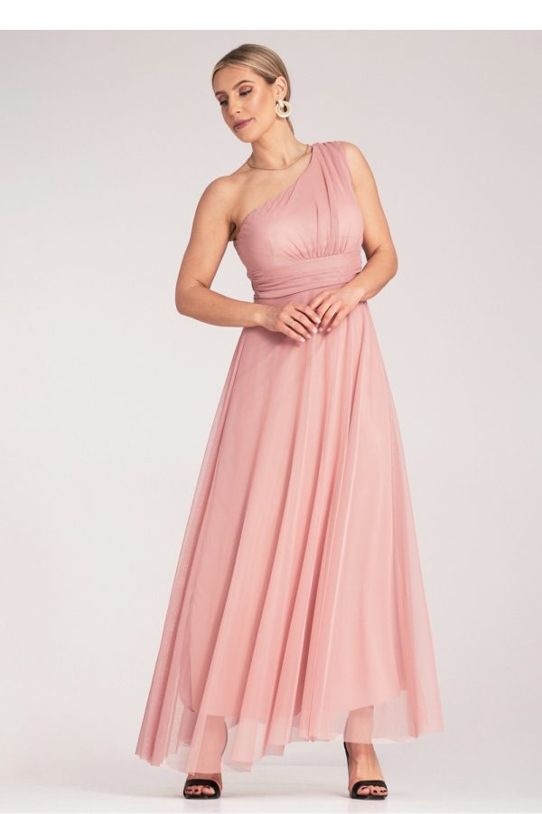 Pink Evening Dress in Evening Dresses with Spandex and Polyester