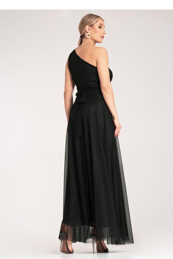 Black Evening Dress in Evening Dresses with Spandex and Polyester