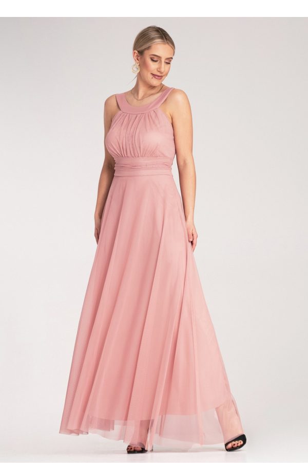 Pink Evening Dress in Evening Dresses with Spandex and Polyester