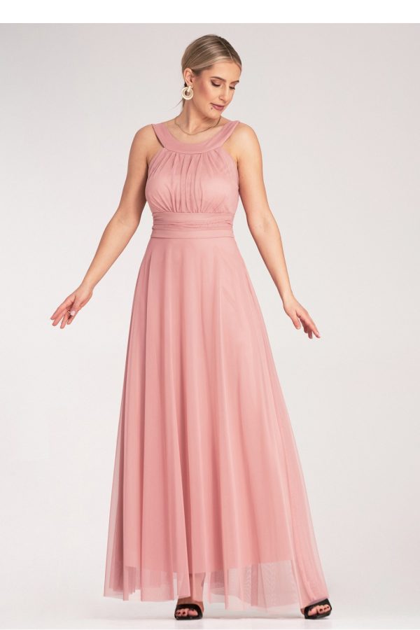 Pink Evening Dress in Evening Dresses with Spandex and Polyester
