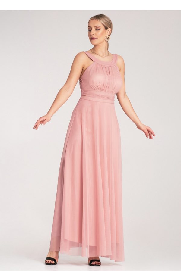 Pink Evening Dress in Evening Dresses with Spandex and Polyester