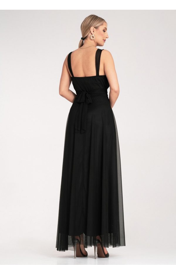 Black Evening Dress in Evening Dresses with Spandex and Polyester