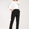 Black Women Trousers in Pants, Trousers, Shorts with Spandex and Polyester