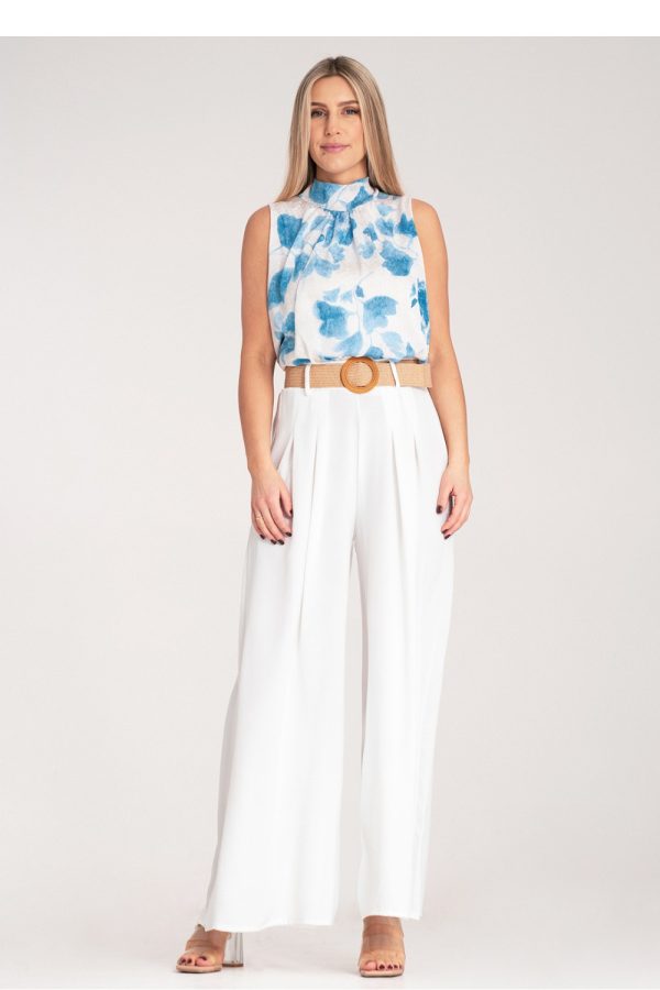 White Women Trousers in Pants, Trousers, Shorts with Polyester