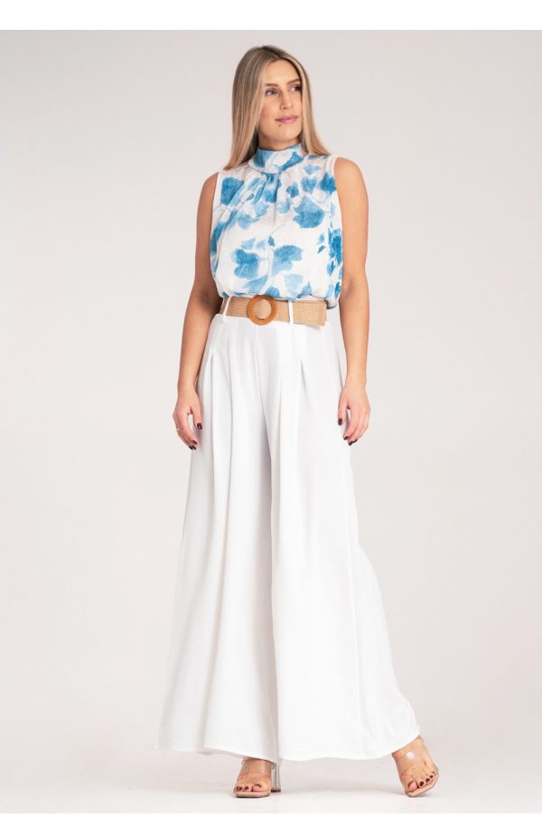 White Women Trousers in Pants, Trousers, Shorts with Polyester