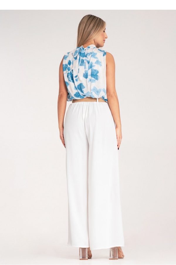 White Women Trousers in Pants, Trousers, Shorts with Polyester