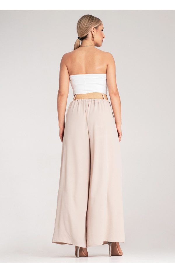 Beige Women Trousers in Pants, Trousers, Shorts with Polyester