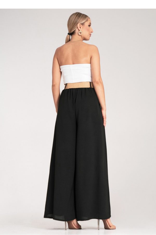 Black Women Trousers in Pants, Trousers, Shorts with Polyester