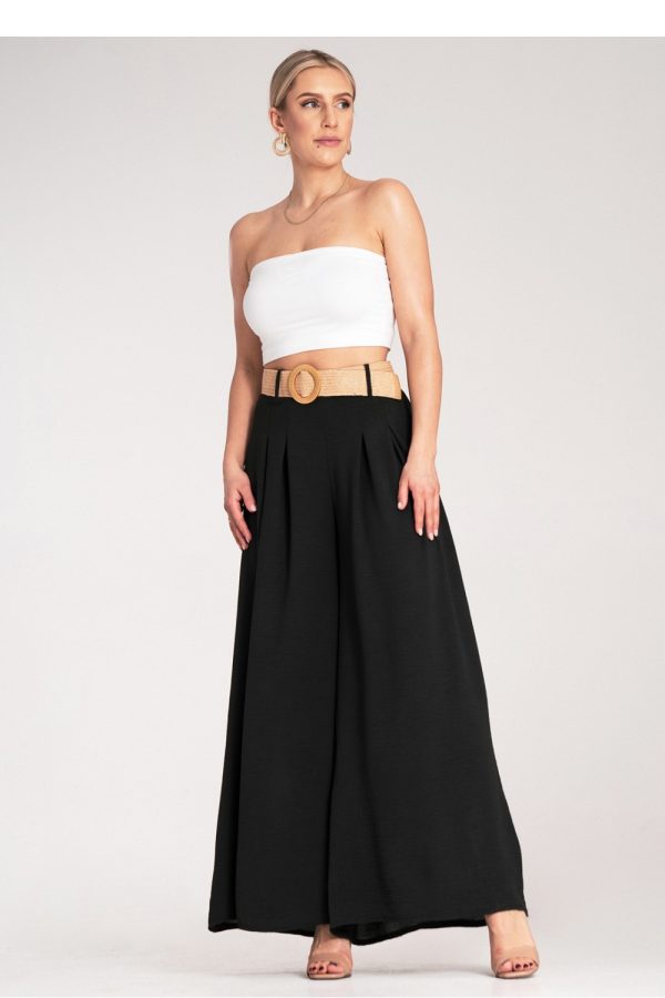 Black Women Trousers in Pants, Trousers, Shorts with Polyester