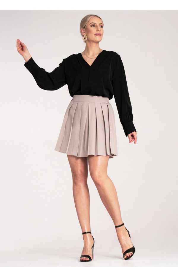 beige Short skirt model 214842 Figl