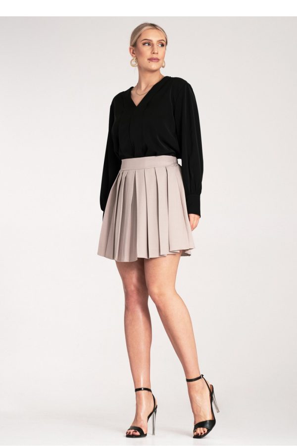 beige Short skirt model 214842 Figl