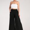Black Women Trousers in Pants, Trousers, Shorts with Spandex and Viscose