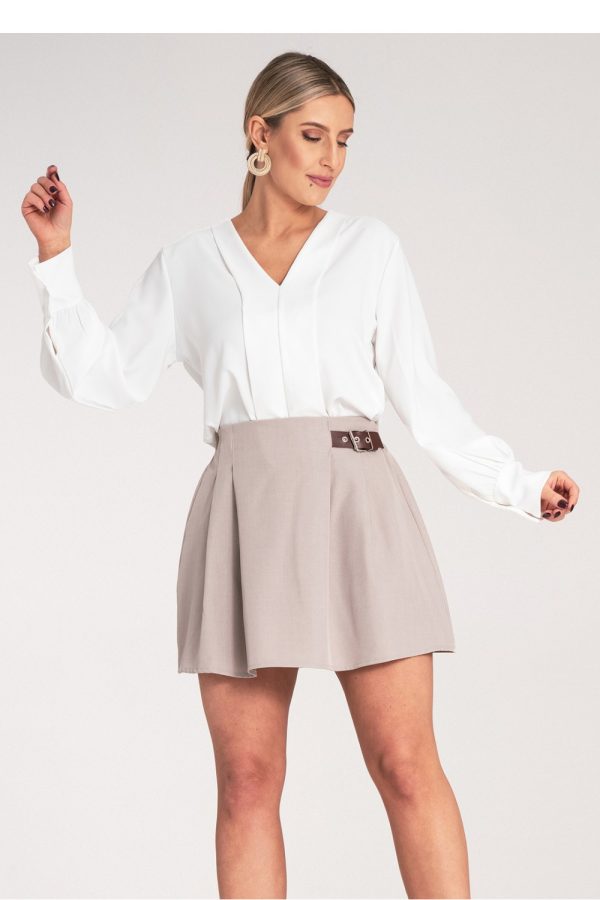 beige Short skirt model 214847 Figl