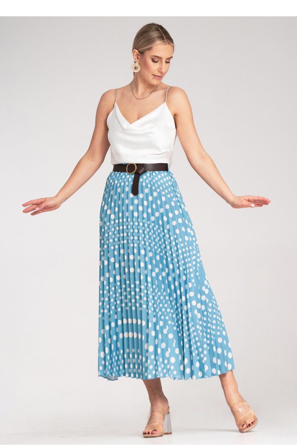Blue Skirt in Skirts with Spandex and Polyester