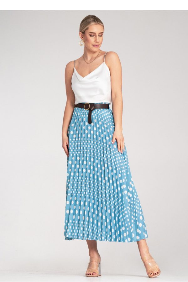 Blue Skirt in Skirts with Spandex and Polyester
