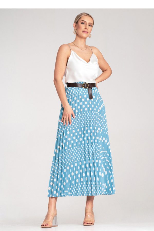 Blue Skirt in Skirts with Spandex and Polyester