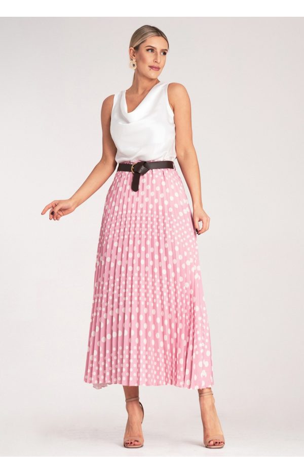 Pink Skirt in Skirts with Spandex and Polyester