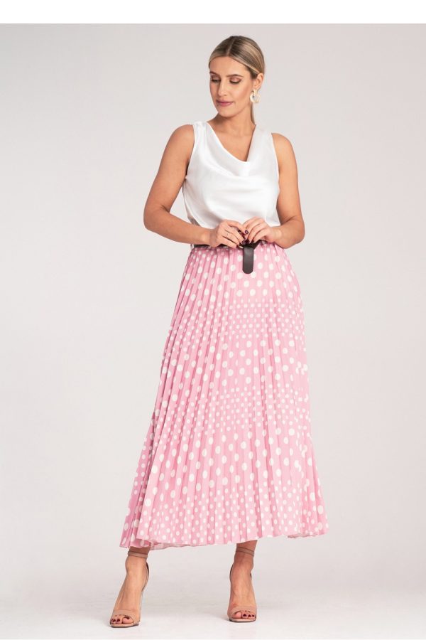 Pink Skirt in Skirts with Spandex and Polyester
