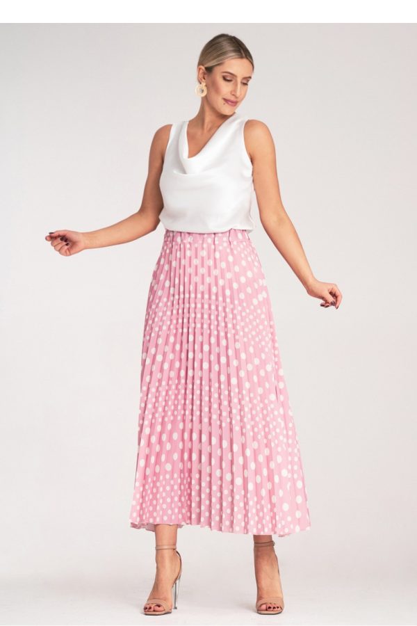 Pink Skirt in Skirts with Spandex and Polyester