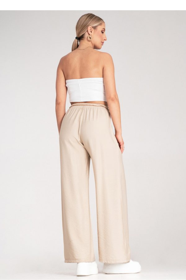 Beige Women Trousers in Pants, Trousers, Shorts with Viscose