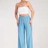 Blue Women Trousers in Pants, Trousers, Shorts with Viscose