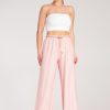 Pink Women Trousers in Pants, Trousers, Shorts with Viscose