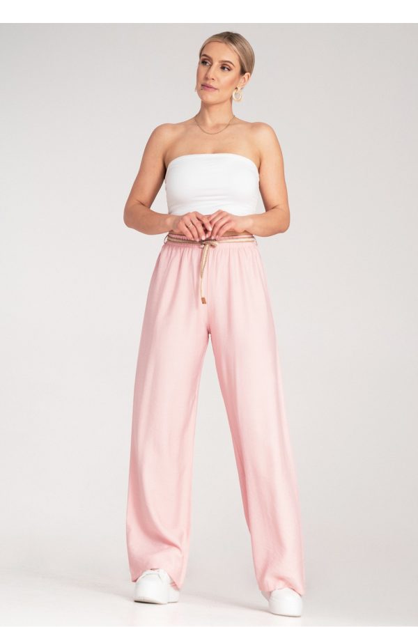Pink Women Trousers in Pants, Trousers, Shorts with Viscose