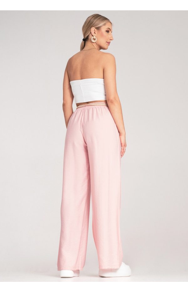 Pink Women Trousers in Pants, Trousers, Shorts with Viscose