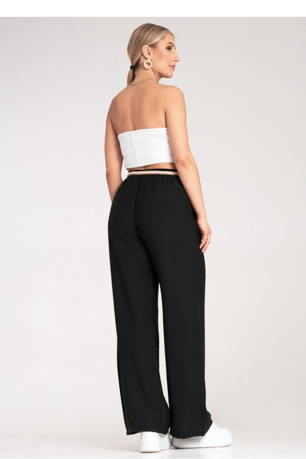 Black Women Trousers in Pants, Trousers, Shorts with Viscose