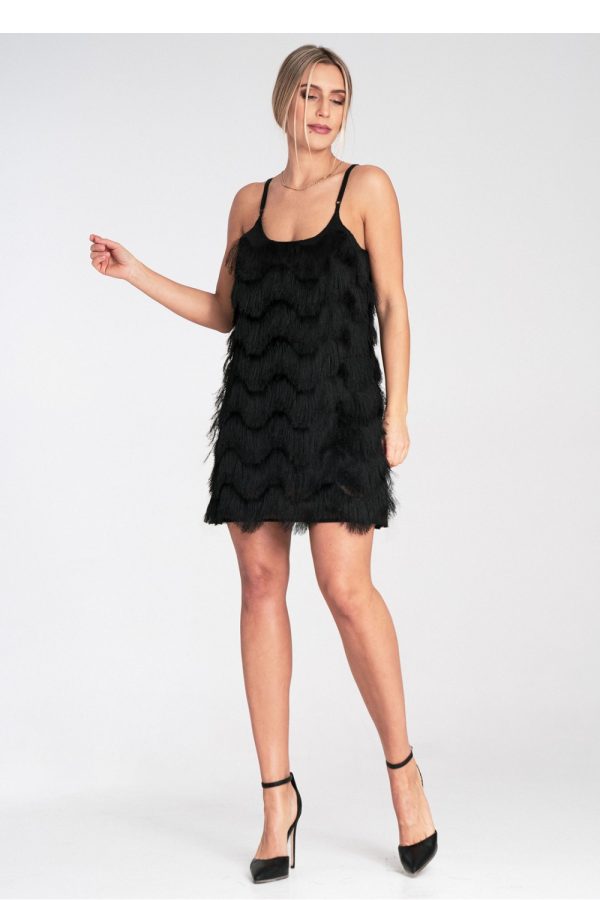 Black Evening Dress in Evening Dresses with Spandex and Polyester
