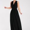 Black Long Dress in Evening Dresses with Spandex and Polyester