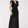 Black Long Dress in Evening Dresses with Polyester
