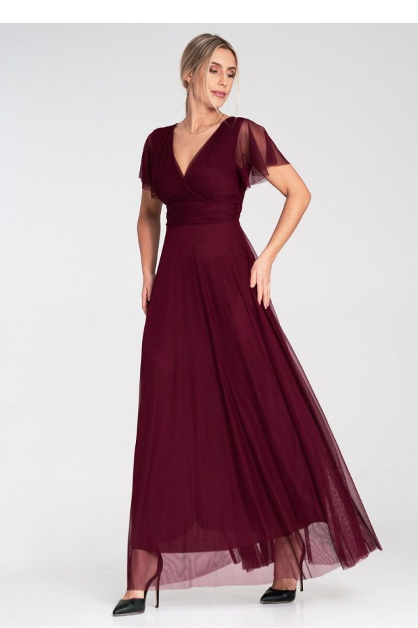 Red Long Dress in Evening Dresses with Spandex and Polyester