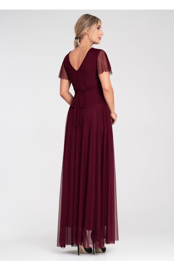 Red Long Dress in Evening Dresses with Spandex and Polyester