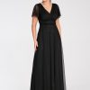 Black Long Dress in Evening Dresses with Spandex and Polyester