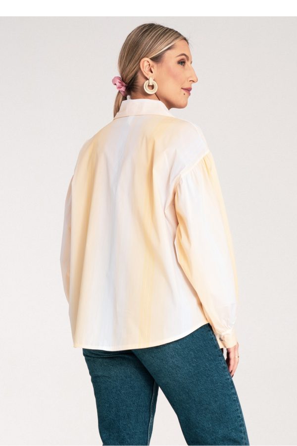 Yellow Long Sleeve Shirt in Shirts For Women with Polyester