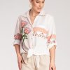 Beige Shirt in Shirts For Women with Polyester