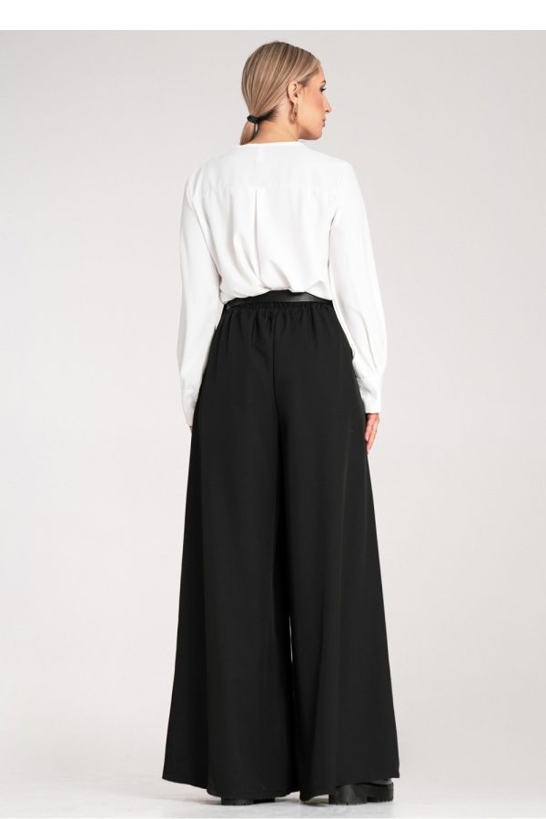 Black Women Trousers in Pants, Trousers, Shorts with Spandex and Polyester