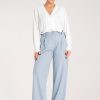 Blue Women Trousers in Pants, Trousers, Shorts with Spandex and Polyester