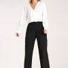 Black Women Trousers in Pants, Trousers, Shorts with Spandex and Polyester