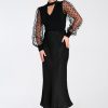 Black Skirt in Skirts with Polyester and Viscose