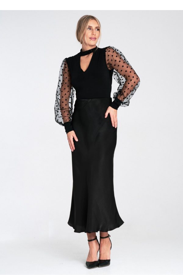 Black Skirt in Skirts with Polyester and Viscose
