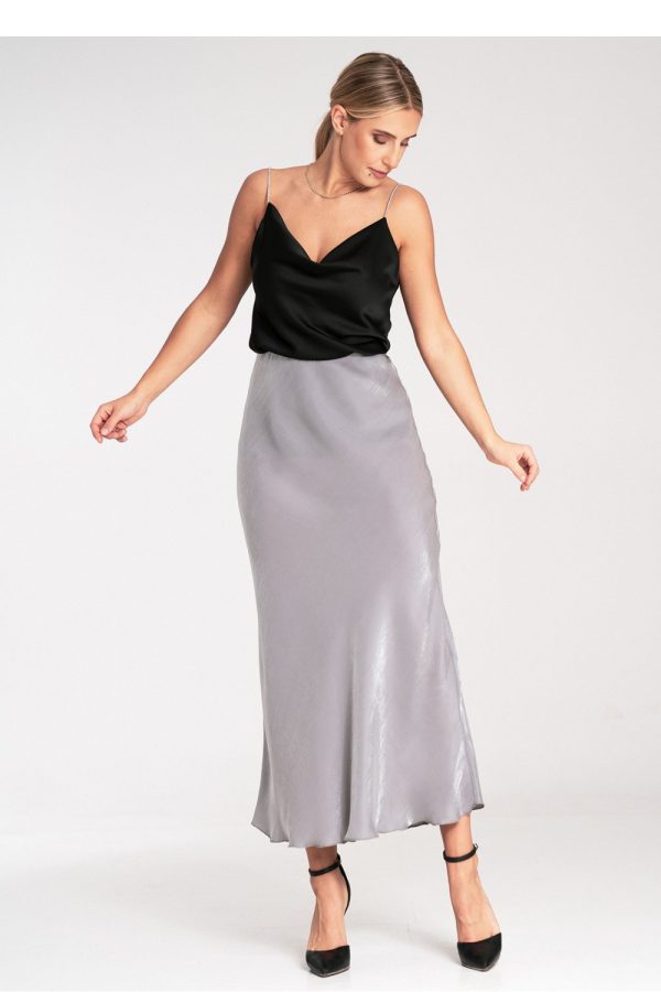 Grey Skirt in Skirts with Polyester and Viscose
