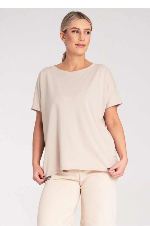 beige T-shirt model 214967 Figl