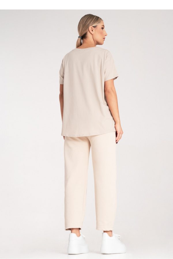 beige T-shirt model 214967 Figl
