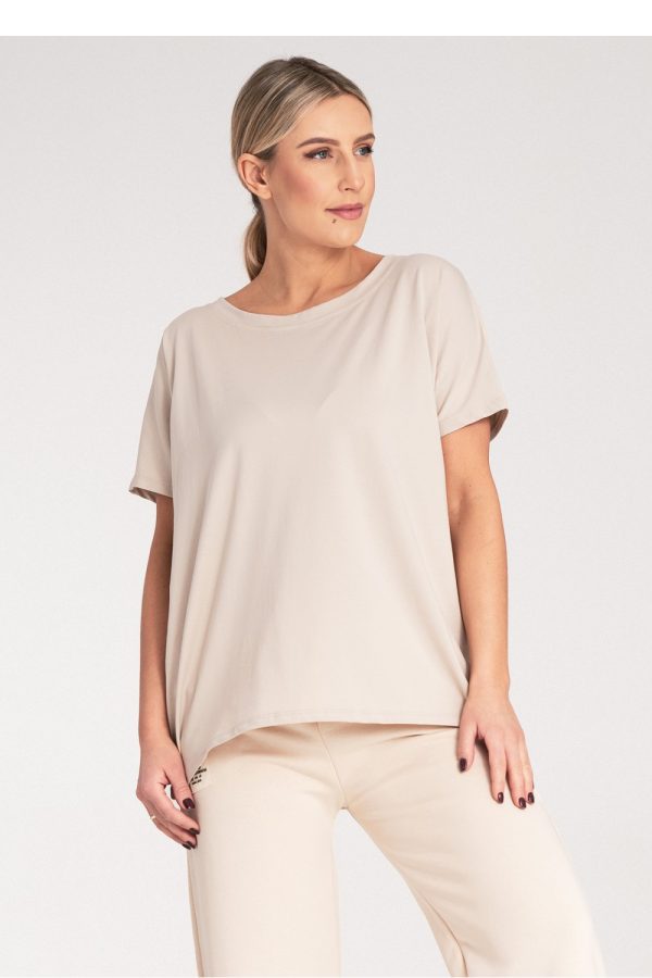 beige T-shirt model 214967 Figl
