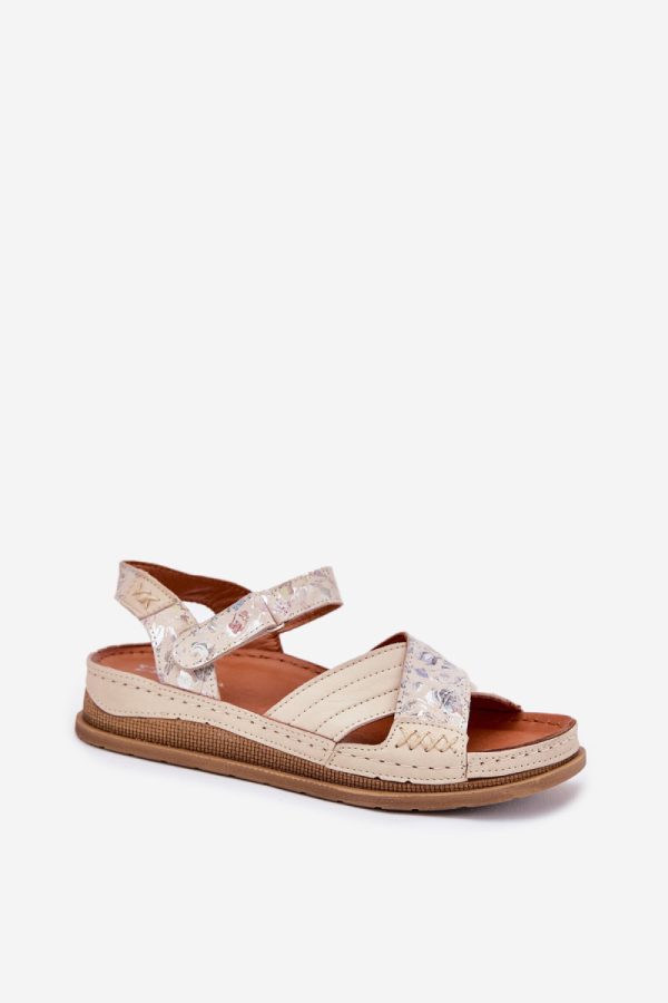 Beige Sandals in Sandals & Flip-Flops For Women with Fabric, Footbed and Platform Height
