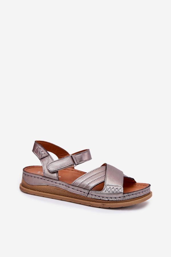 Grey Platform Sandals in Sandals & Flip-Flops For Women with Fabric, Footbed and Platform Height