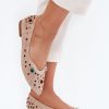 Beige Ballet Flats in Ballet Flats, Ballet Pumps For Women with Fabric, Footbed and Heel Height