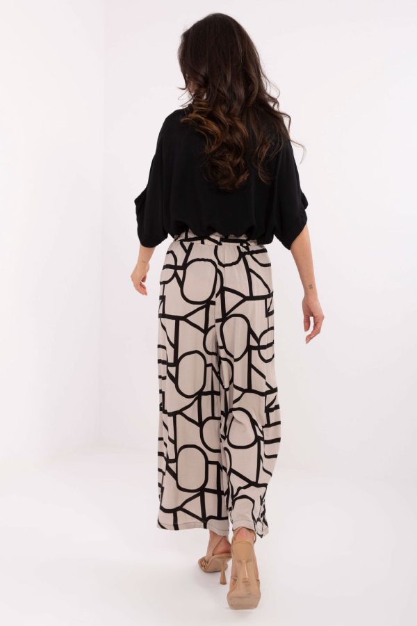 Beige Women Trousers in Pants, Trousers, Shorts with Viscose